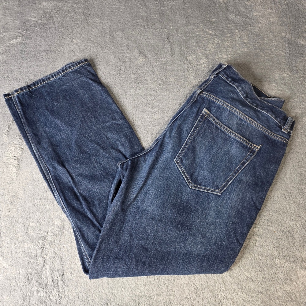 Route 66 Mens 36x32 RT66 Slim Straight Jeans Dark Wash Denim Cotton 1074‎